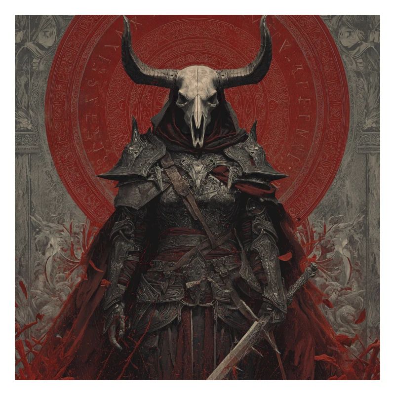 Dämonenkrieger mit Schädelhelm