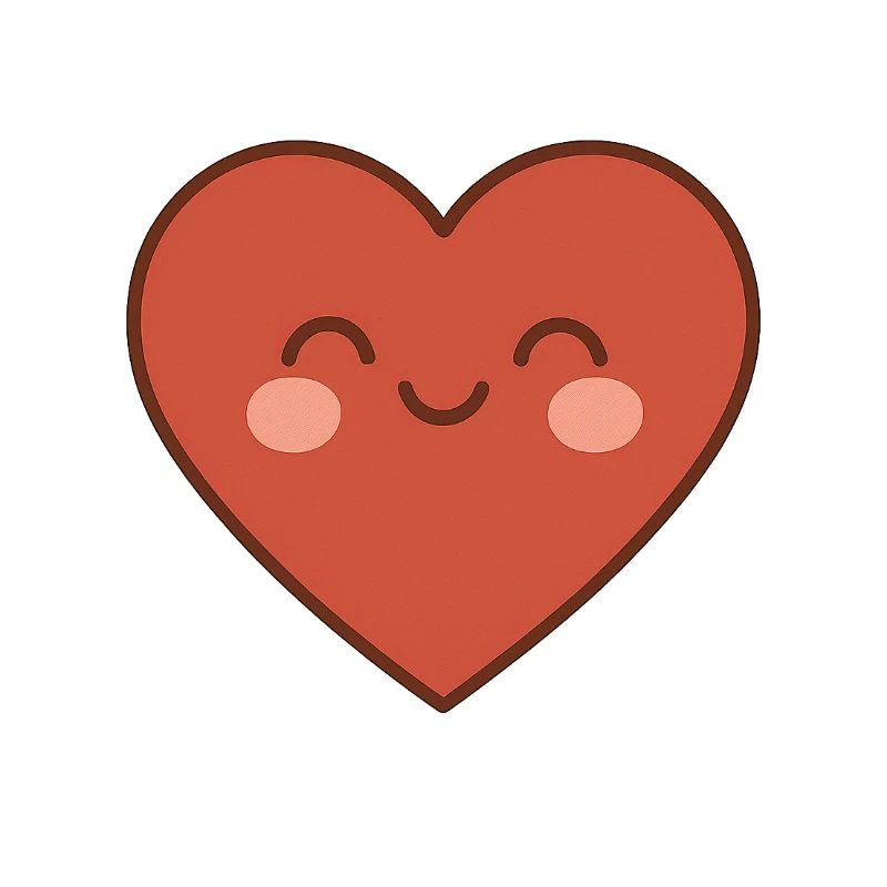 Warm smiling heart
