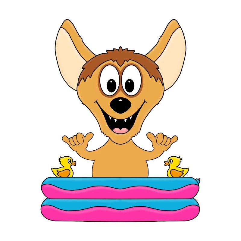 HYÄNE - POOL - PLANSCHBECKEN - TIERISCH - SHAKA