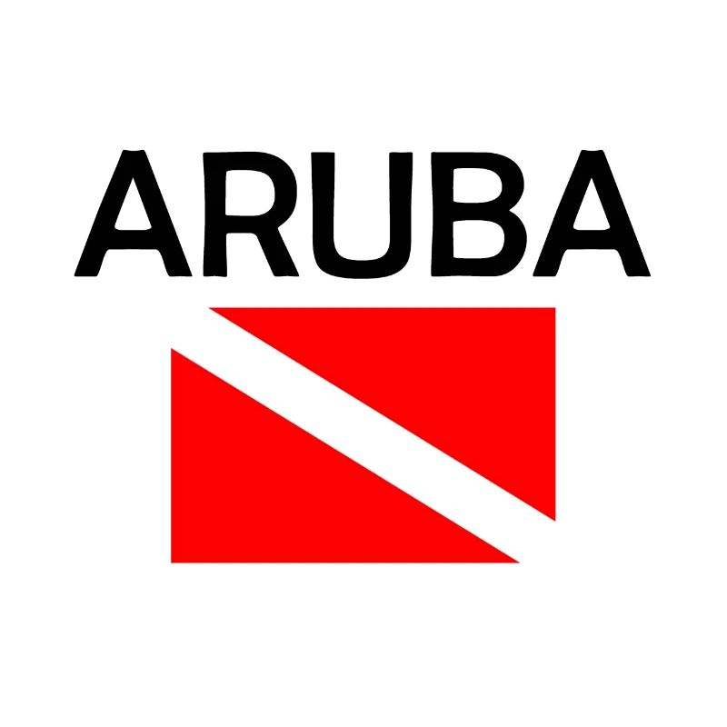 Aruba Diver Down Flag - Scuba - Diving - Tauchen