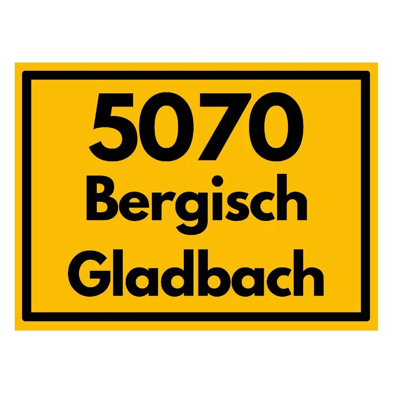 Panneau de la ville ancien code postal 5070 BERGISCH GLADBACHi