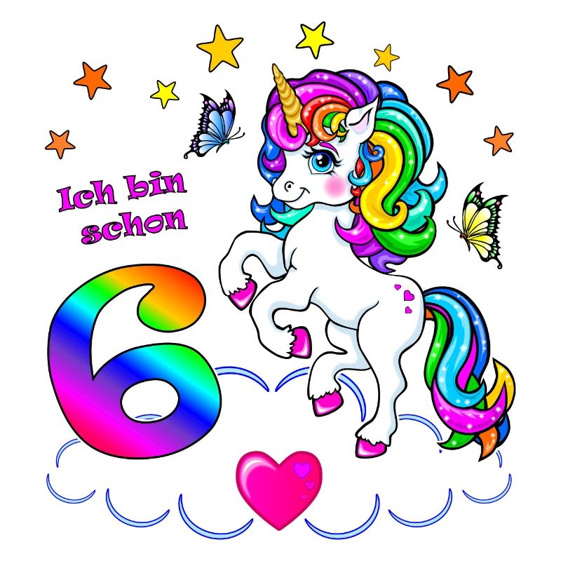 Mädchen 6 Jahre Geburtstag Einhorn
