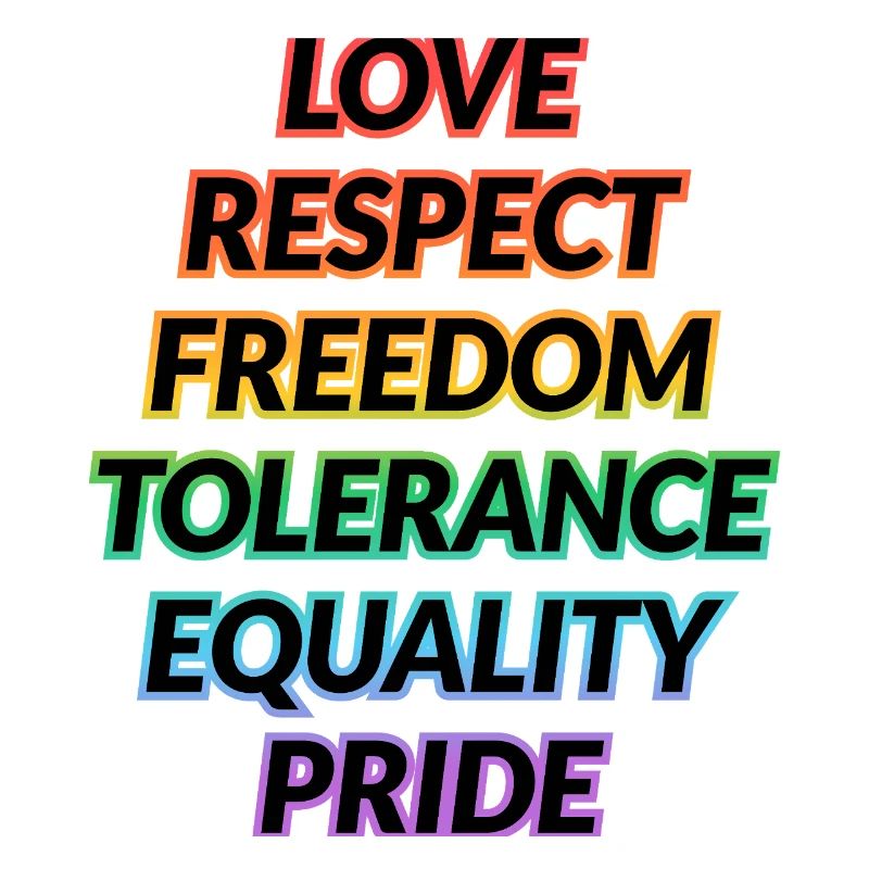 Pride Rainbow Values Tee