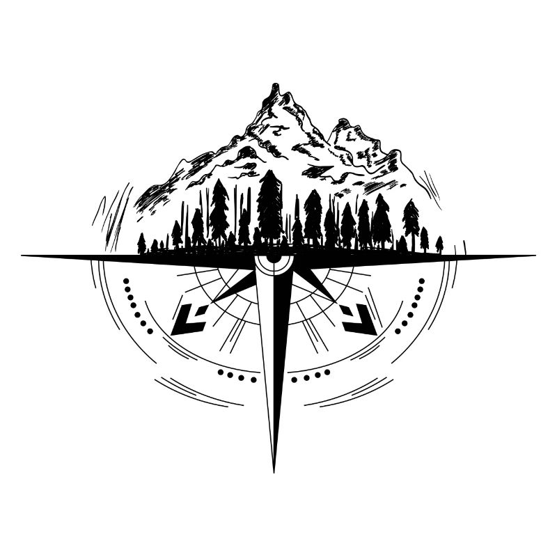 Berge und Kompass