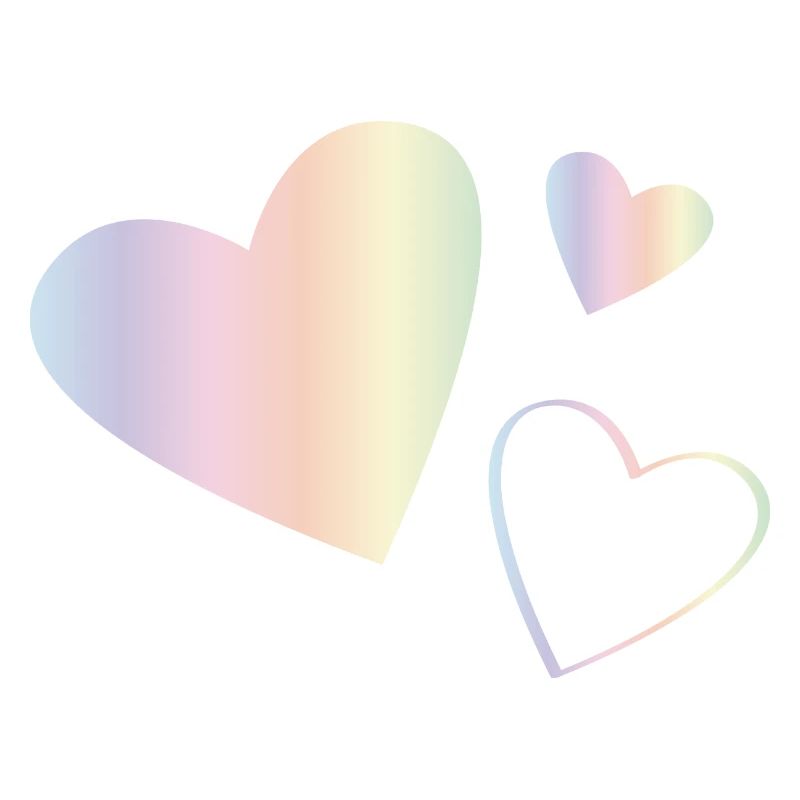 Pastel Rainbow Hearts