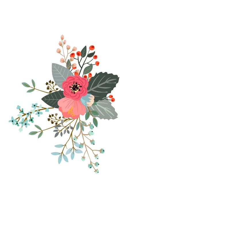 Letter p flowered