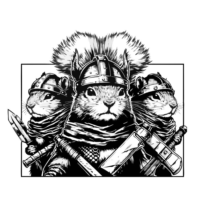 Viking Squirrel Trio