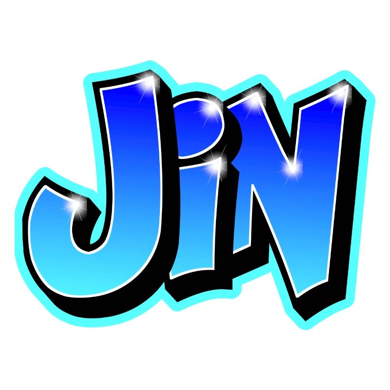 Graffiti "JIN" imrimable sur tout support