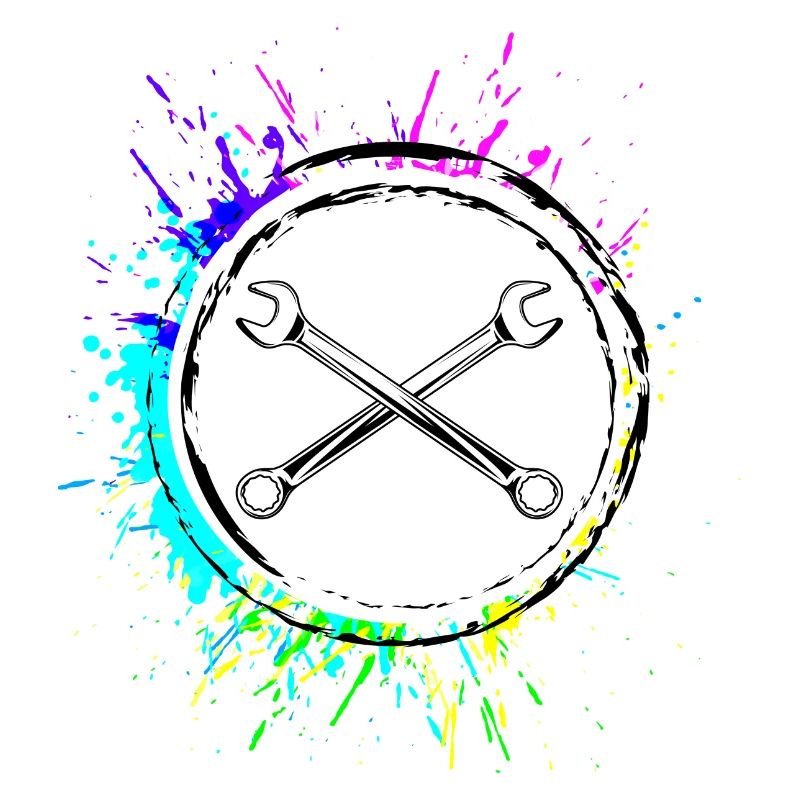 Outil Symbole de clé à molette