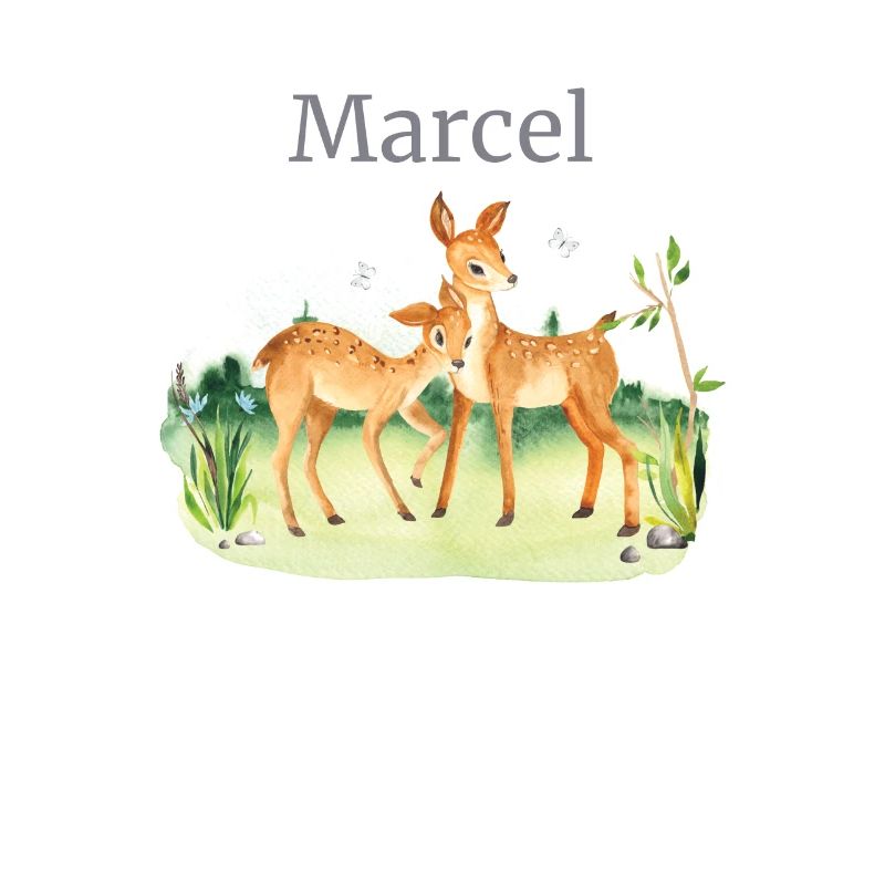 Forêt Animaux Cerf Fleurs Nom Marcel