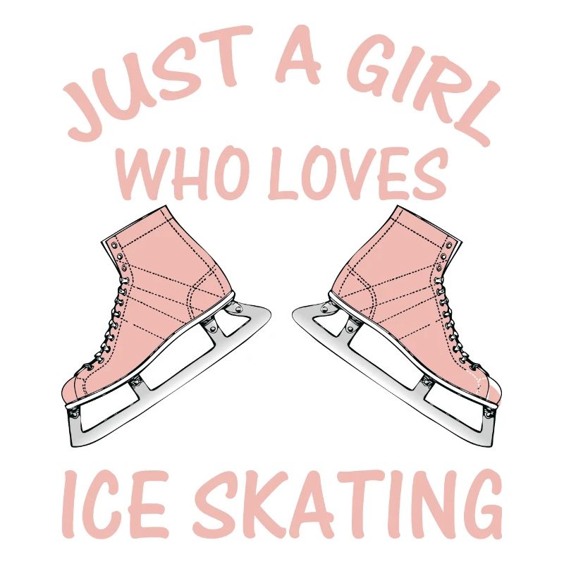 Nur ein Mädchen, das Eislaufen liebt Skater Tee