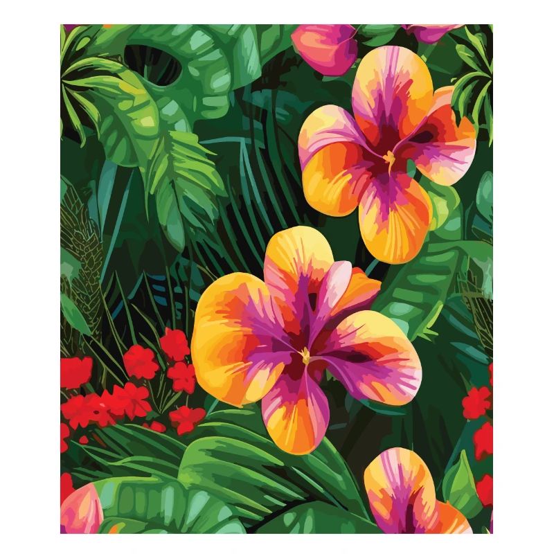 Jungle Pattern Tropical Pattern Rainforest Flowers