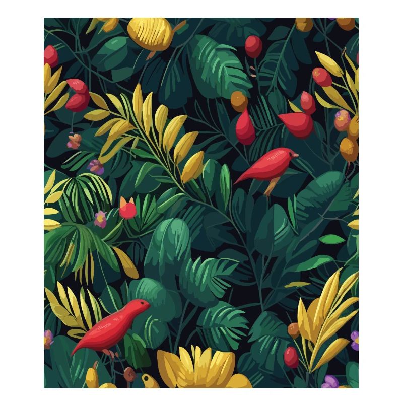 Jungle Pattern Tropical Pattern Rainforest Flowers