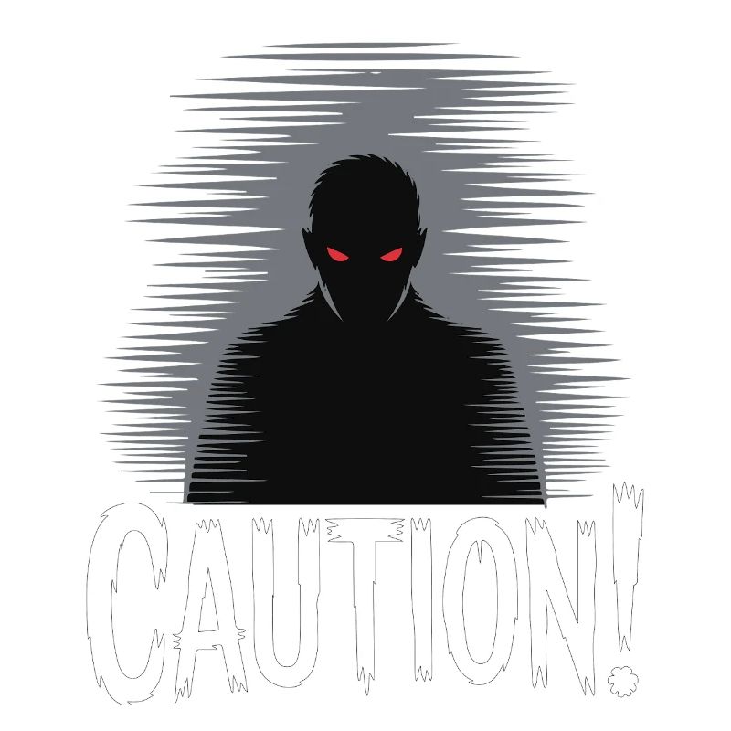 Dark Shadow Caution Graphic
