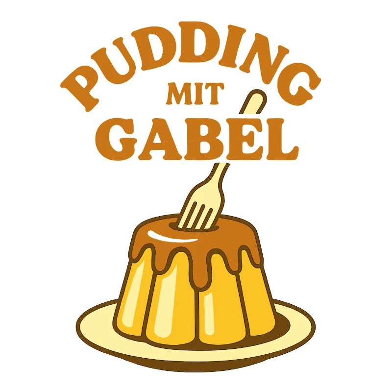 Pudding mit Gabel