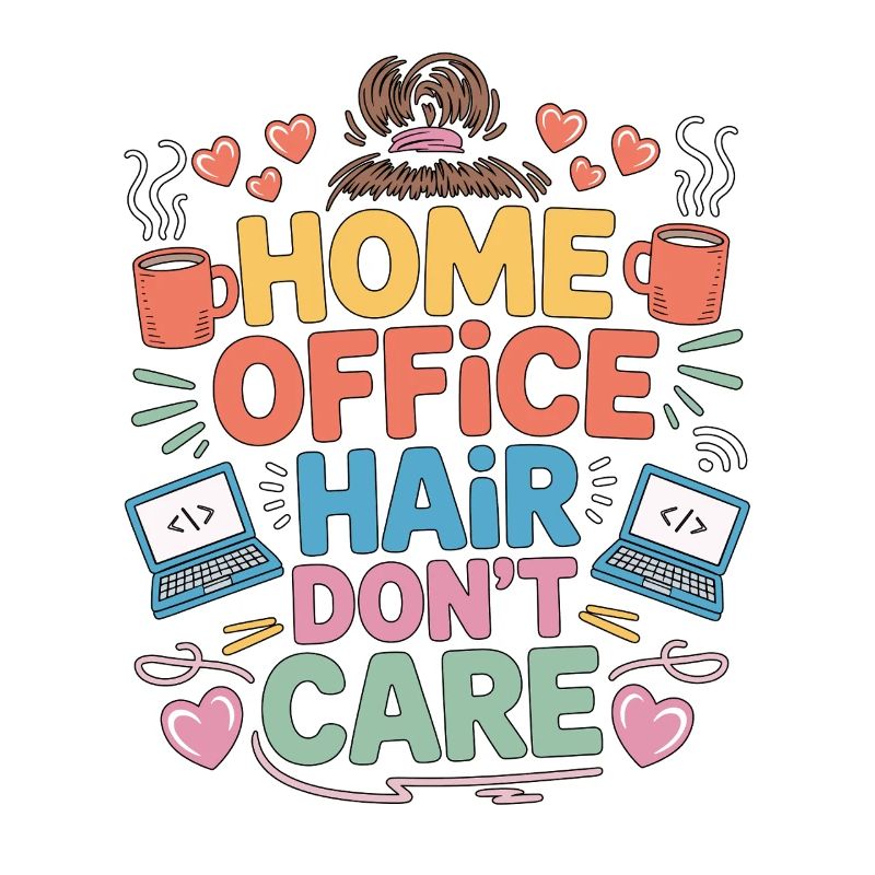 Remote Developer Home Office Hair Web Developer