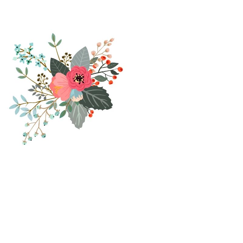 Buchstabe b Blumen