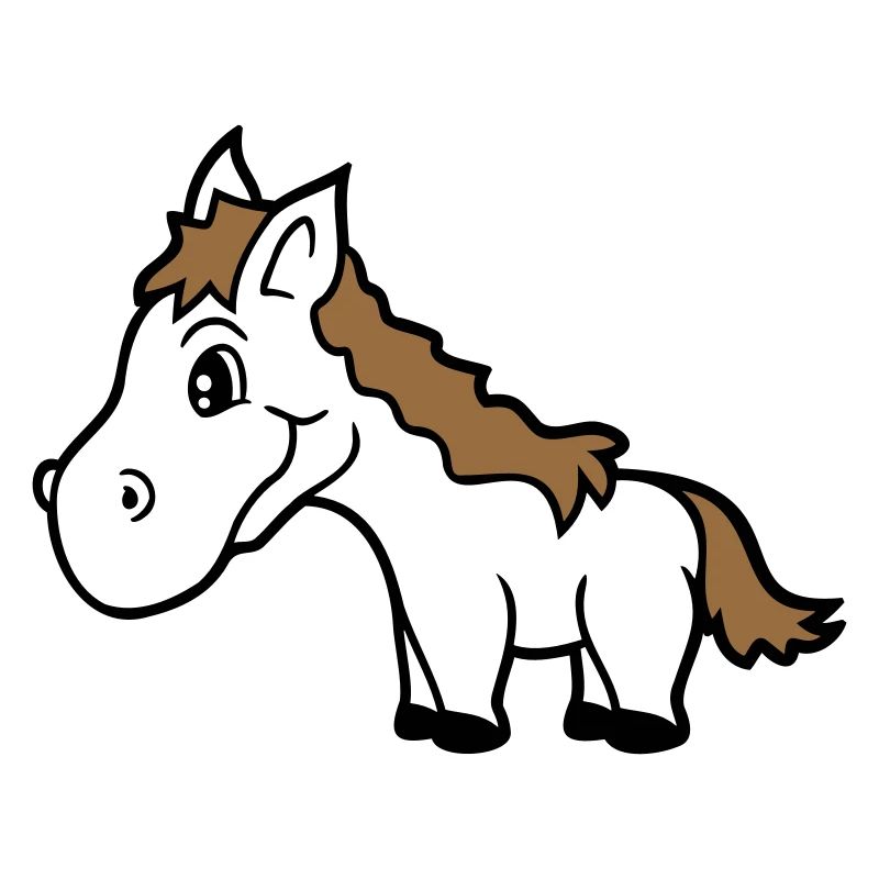 Pferd Süß Pony Fohlen Pferdemädchen Niedlich Comic