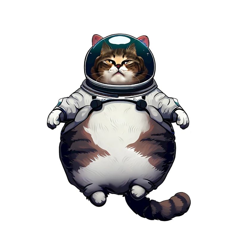 Fat Astronaut Cat