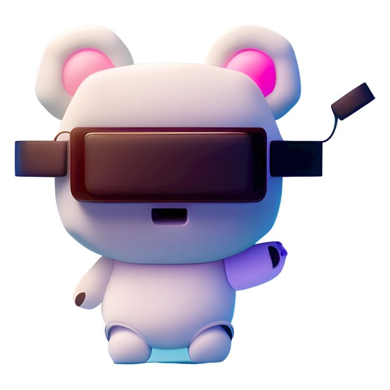 Bär mit Virtual Reality Headset