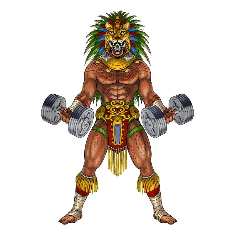 Aztekischer Krieger Bodybuilder