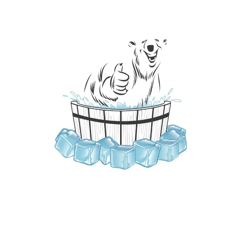 Winterbader Eisbär Eisbaden Eisbad Spruch