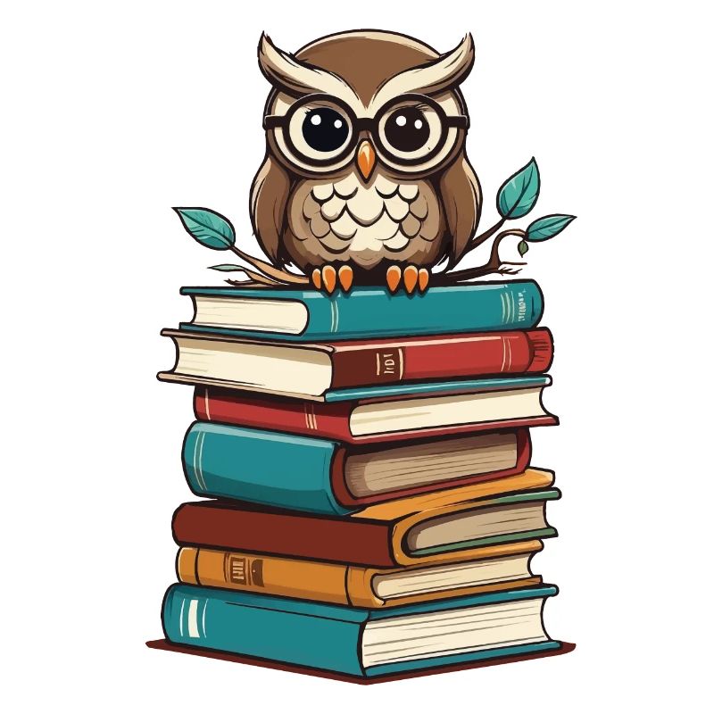 Bücher Eule Leseratte Süße Buch Illustration