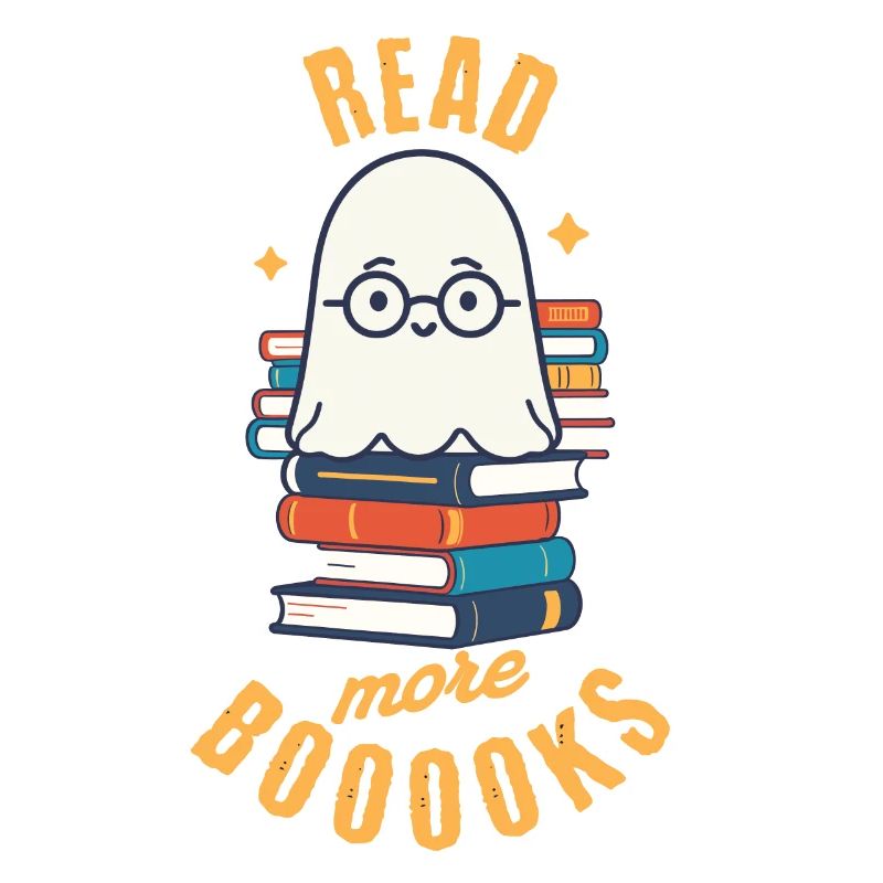 Cute Book Lover Ghost Funny Saying