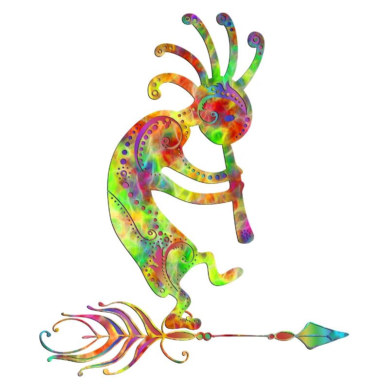 Native American Kokopelli With Feather 1