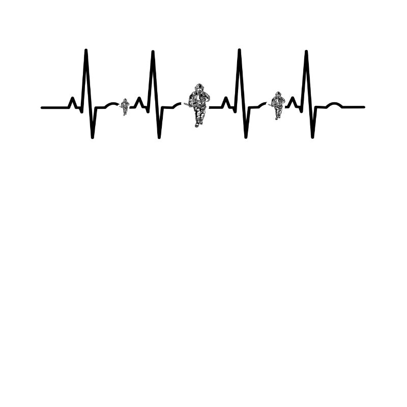 Battements de coeur ekg herz human evolution pompier