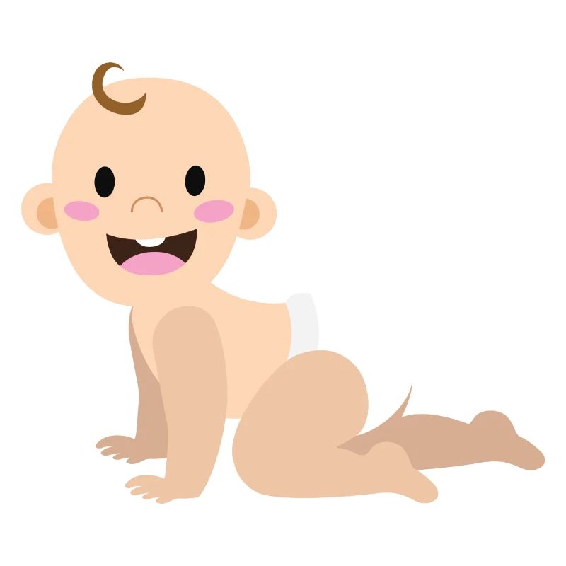 baby crawls