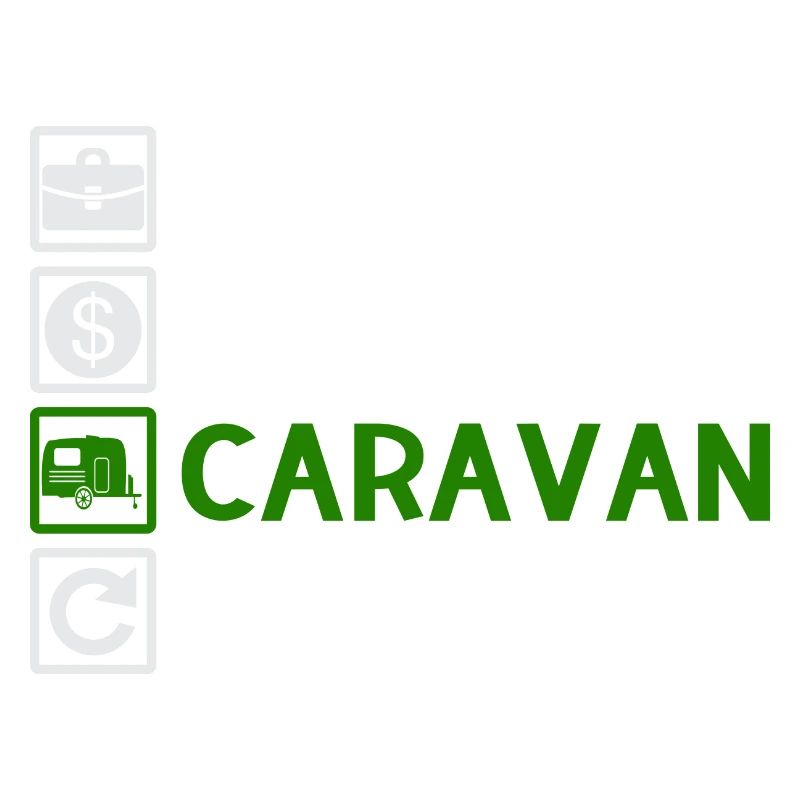 Work, Save, Caravan, Repeat - Camping Spruch
