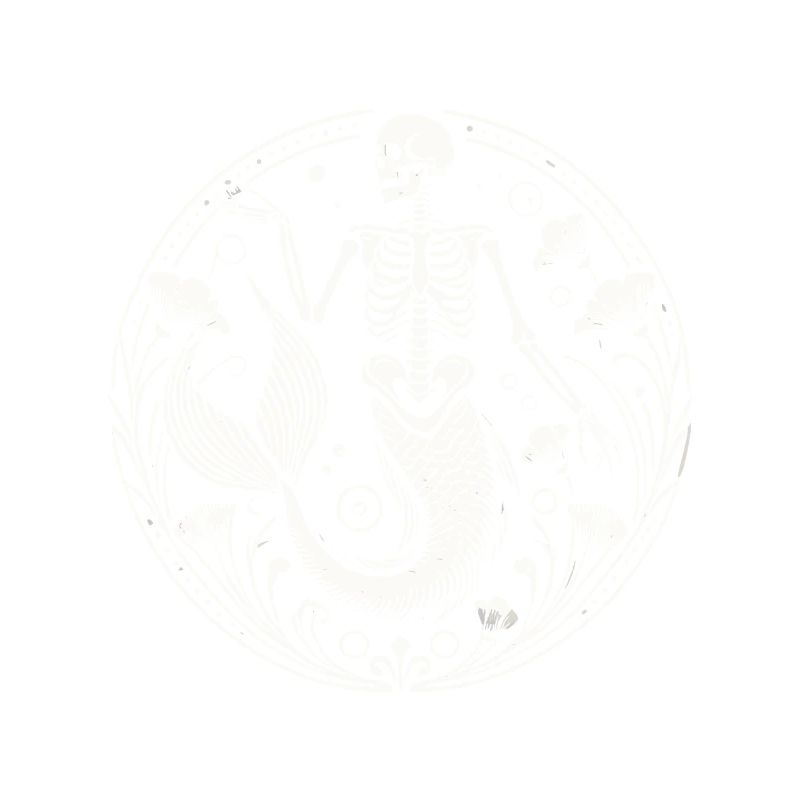 Mystical Skeleton Mermaid Art