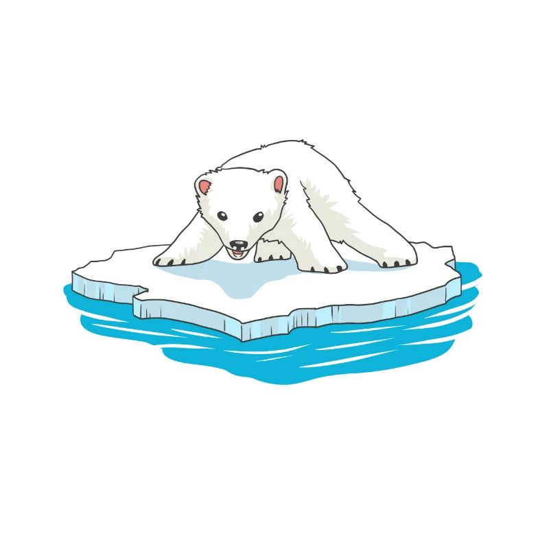 Polar Bear Ice floe Arctic North Pole Cold Glacier