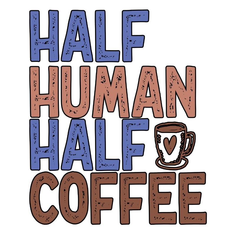 Halb Mensch, halb Kaffee Lustiger Kaffee