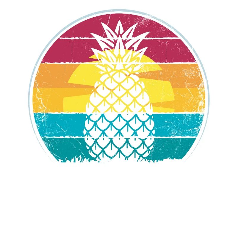 Pineapple retro design For beach lovers Pineapple