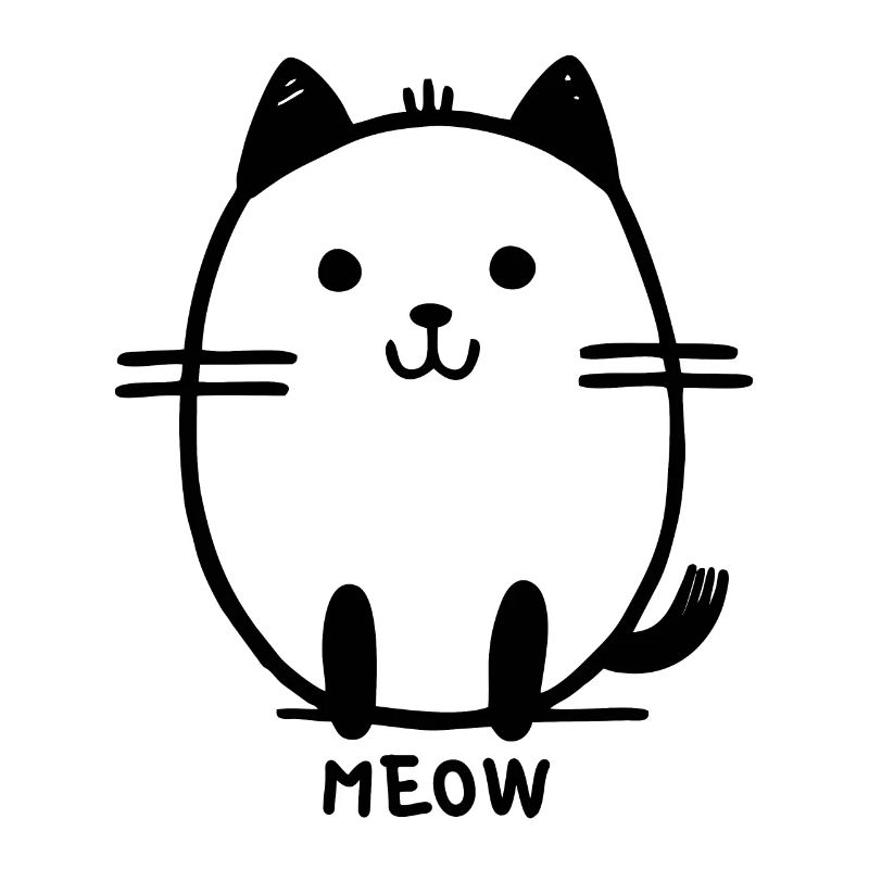 mignon dessin animé miaou chat