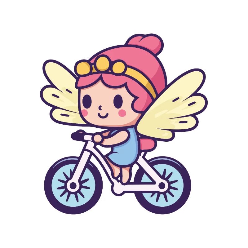 Fée Mignon Vélo Bande Dessinée