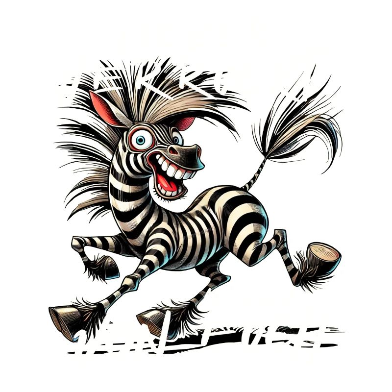 Zebra Lieber verrückt als einer von euch