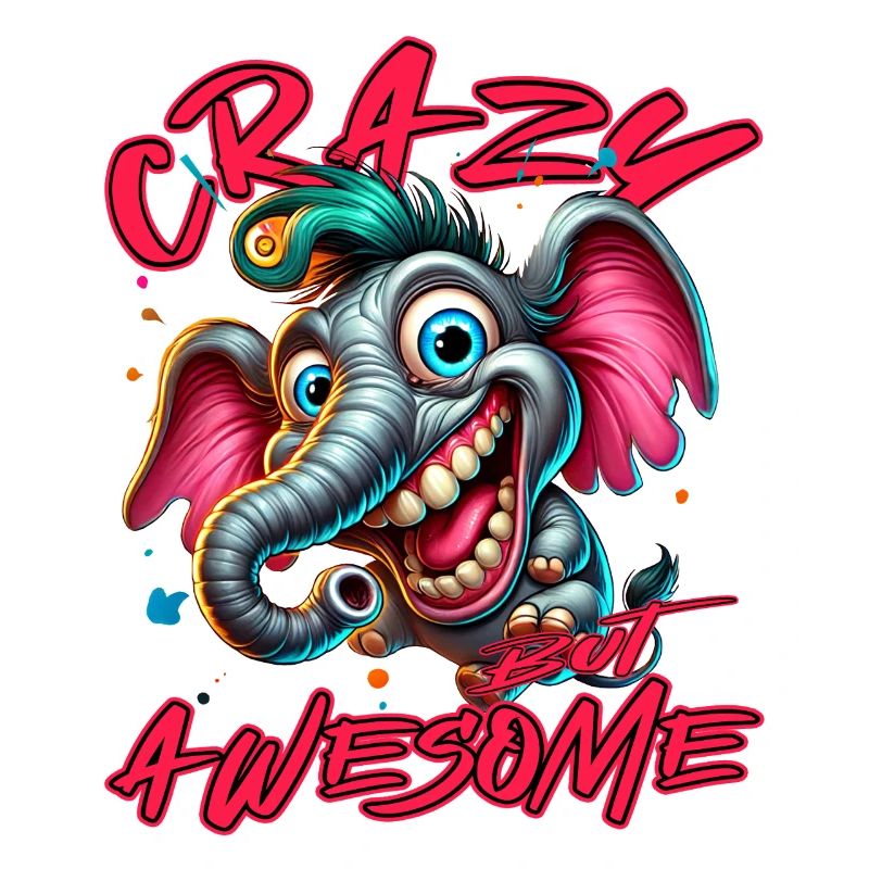 Crazy but Awesome Elephant Comic Style
