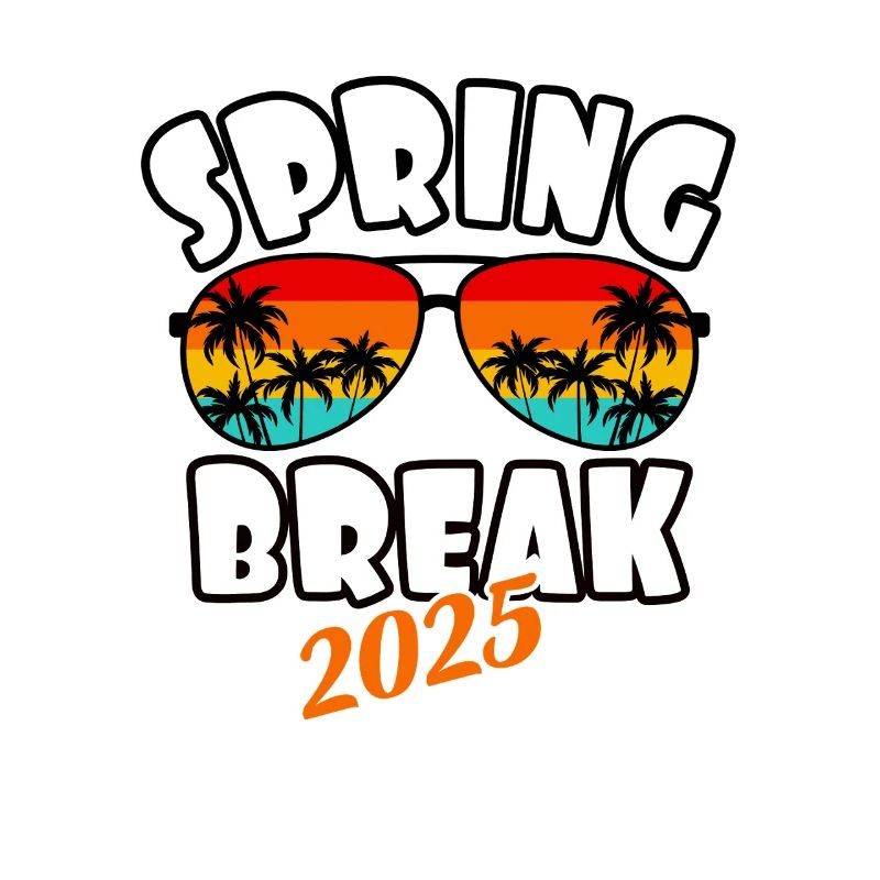 Spring Break 2025 Retro Sunset & Beach