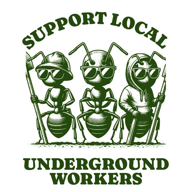 Support Local Underground Workers Lustiges Ant