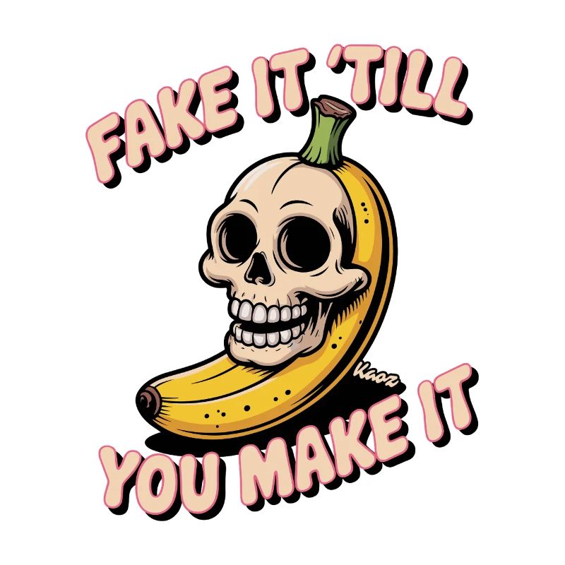 Crâne Crâne Banane avec dicton effronté