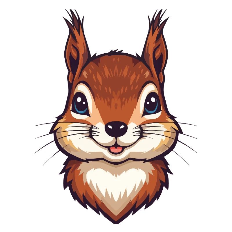 Cute Squirrel Head