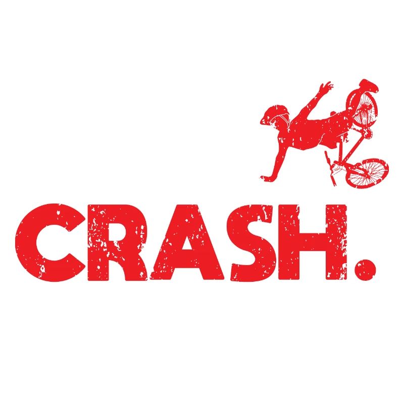 Eat Sleep Crash Repeat Vélo Chute Cyclisme