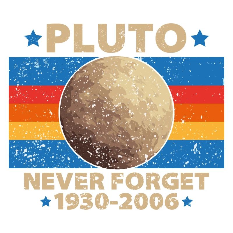 Pluton never forget cadeau Rétro Vintage Old