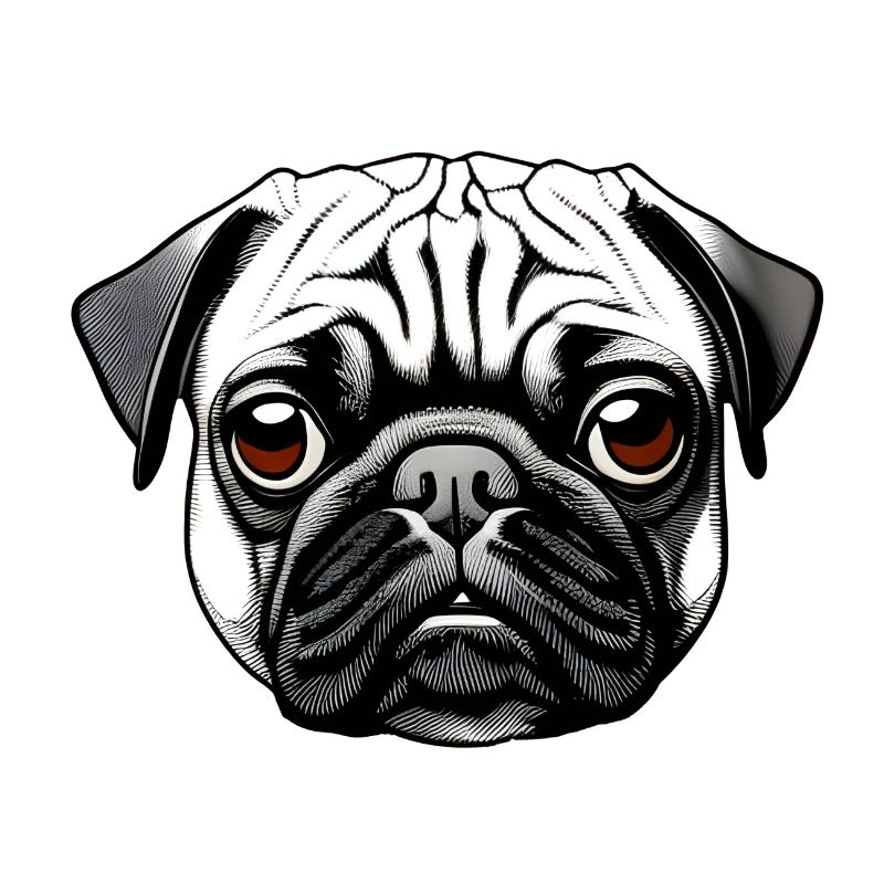 Pug Design Motif d’impression graphique