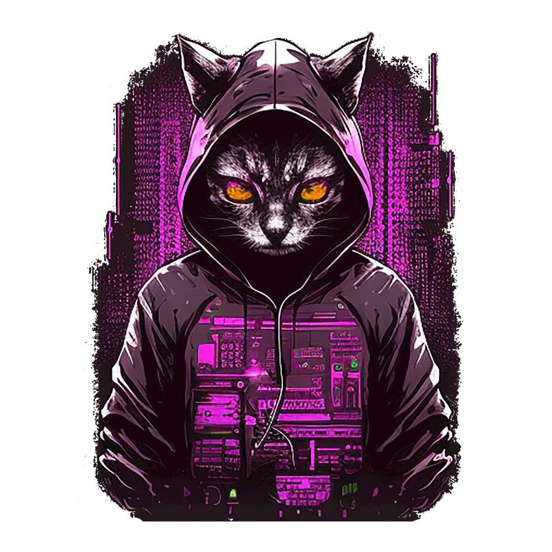 Cyber Hacker Cat