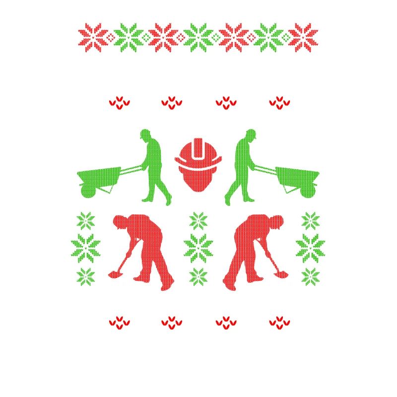 construction worker excavator ugly christmas
