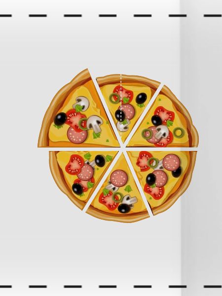 Pizza Motiv Mathe Radius